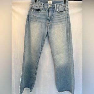 HUDSON Blair Cropped Jean - Distressed/Light Blue - Size 29